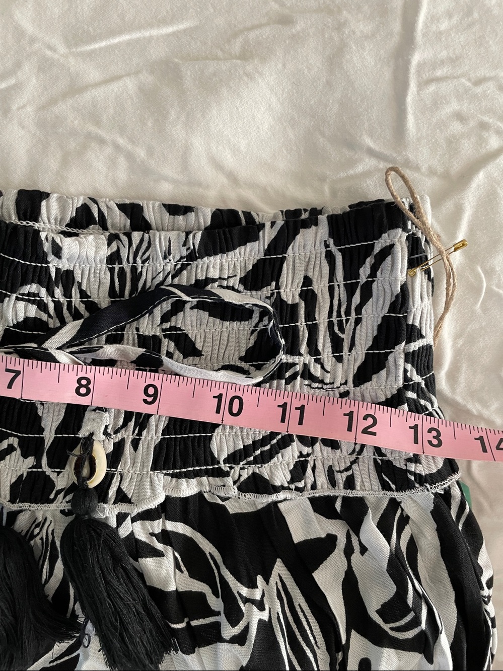 True Destinations High Rise Pull On Palazzo Pants Wide Leg Black/White NWT! - Picture 6 of 10